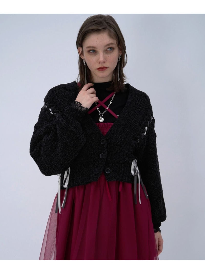 楽天市場】モールレースアップカーディガン HARE ハレ トップス