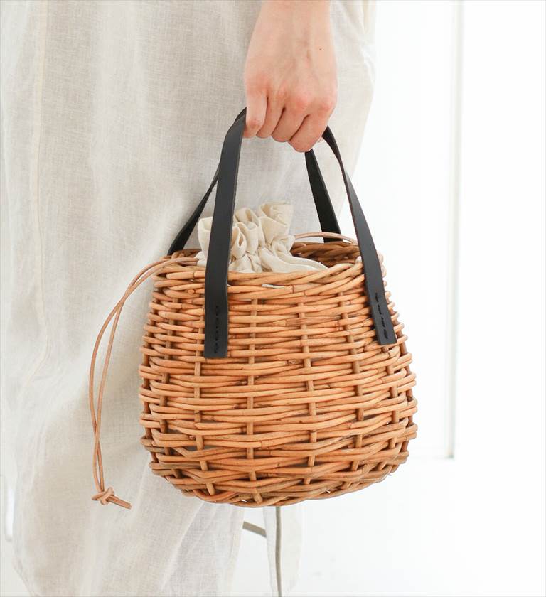 楽天市場】アラログ レザーハンドルバッグ ラウンド ラタン THE AROROG