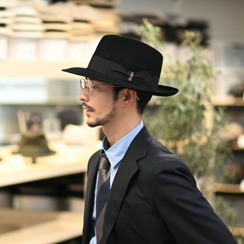 楽天市場】Borsalino ボルサリーノ 中折れハット フェルト帽 つば広 秋