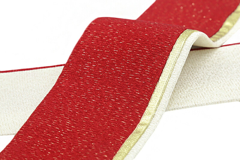 楽天市場】重ね衿 正絹 振袖 成人式 赤 濃赤 オフホワイト 白 金