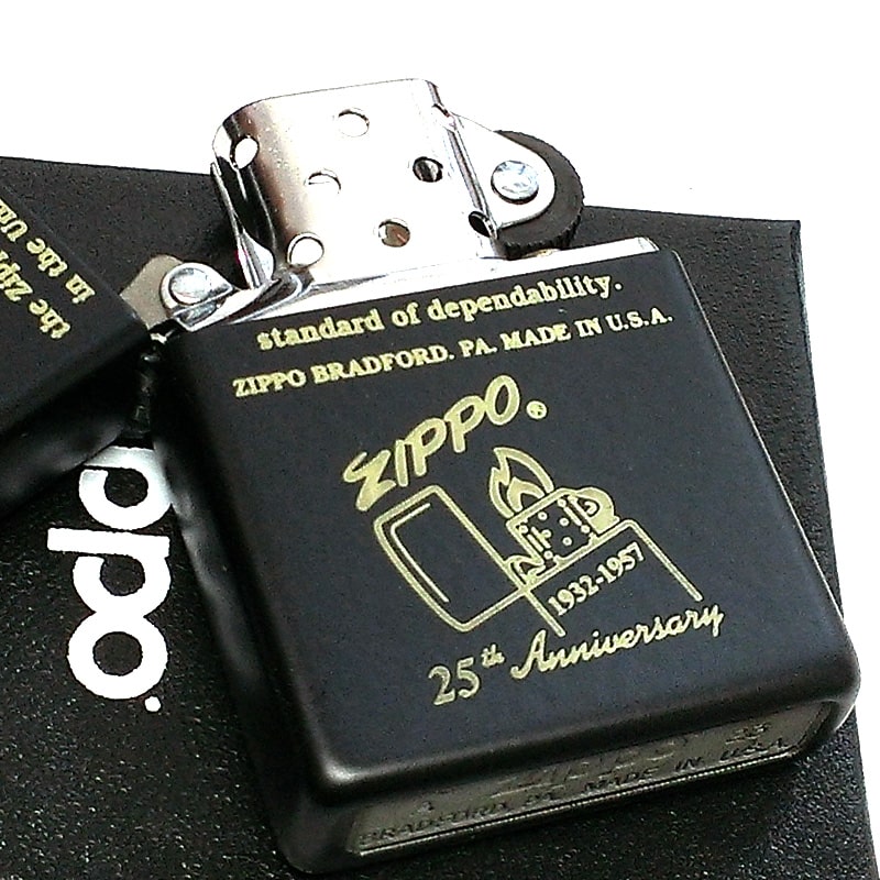 楽天市場】ZIPPO ライター 25thAnniversary 黒金 ジッポ マット