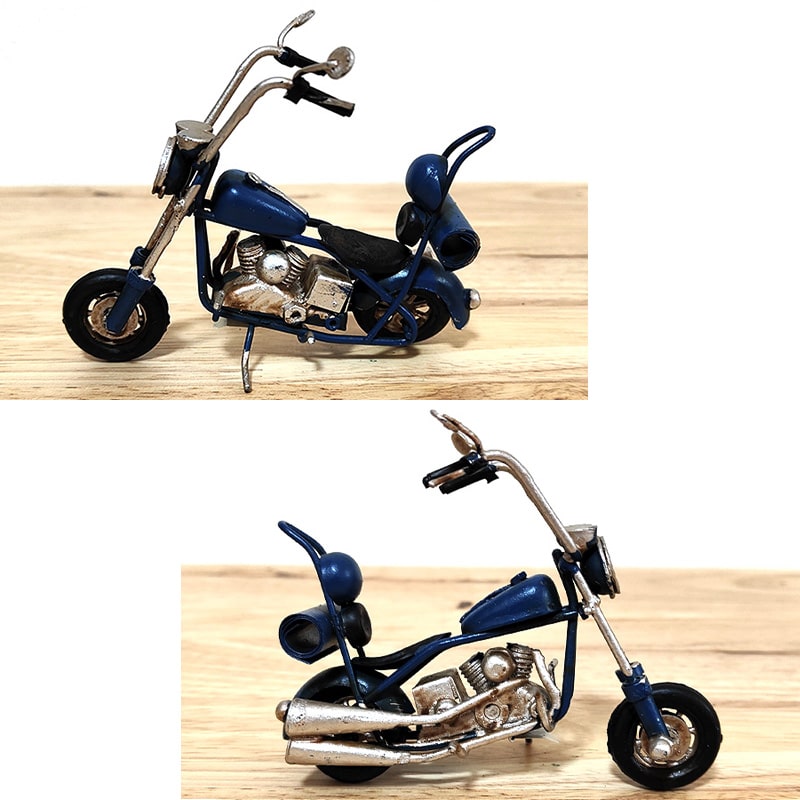 楽天市場】ヴィンテージ バイク チョッパー レトロ ネイビー ブリキ製
