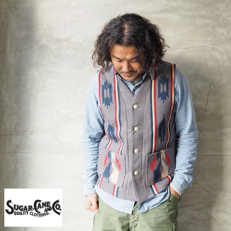 楽天市場】SUGAR CANE シュガーケーン ベスト NATIVE AMERICAN WOOL