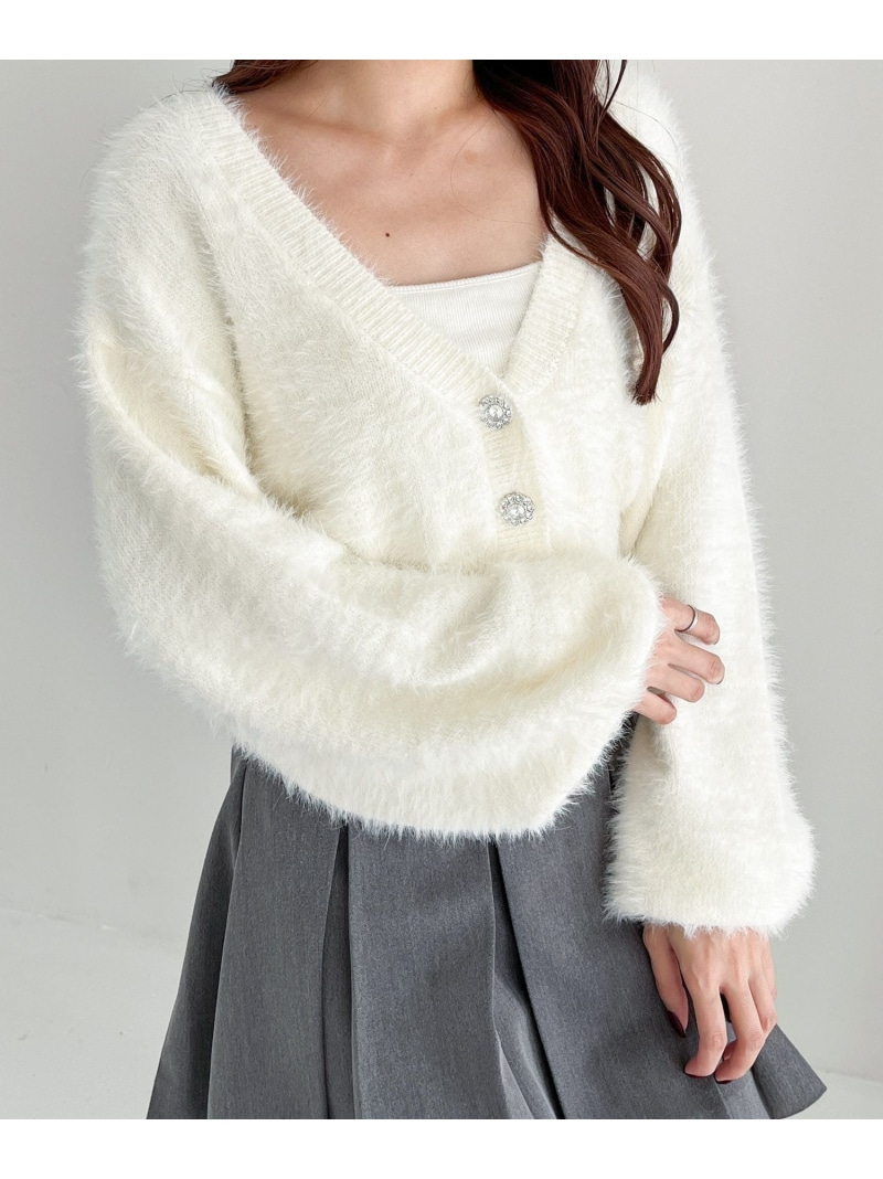 楽天市場】【SALE／50%OFF】ジュエルボタンカーディガン Heather