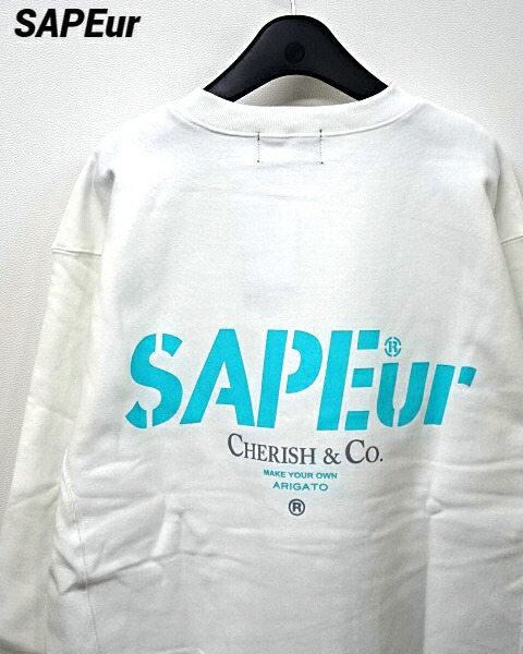 楽天市場】【SAPEur Cherish&co CREWNECK SWEAT WHITE サプール