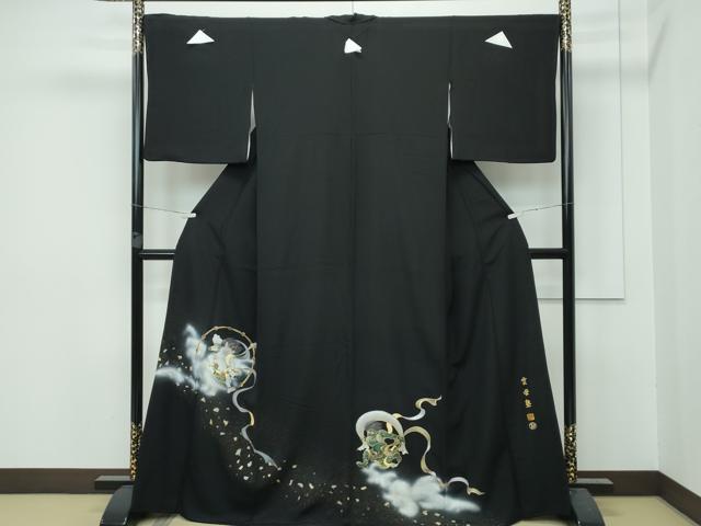 楽天市場】平和屋本店□極上 螺鈿作家 藤本隆士 雲母塾 黒留袖 風神