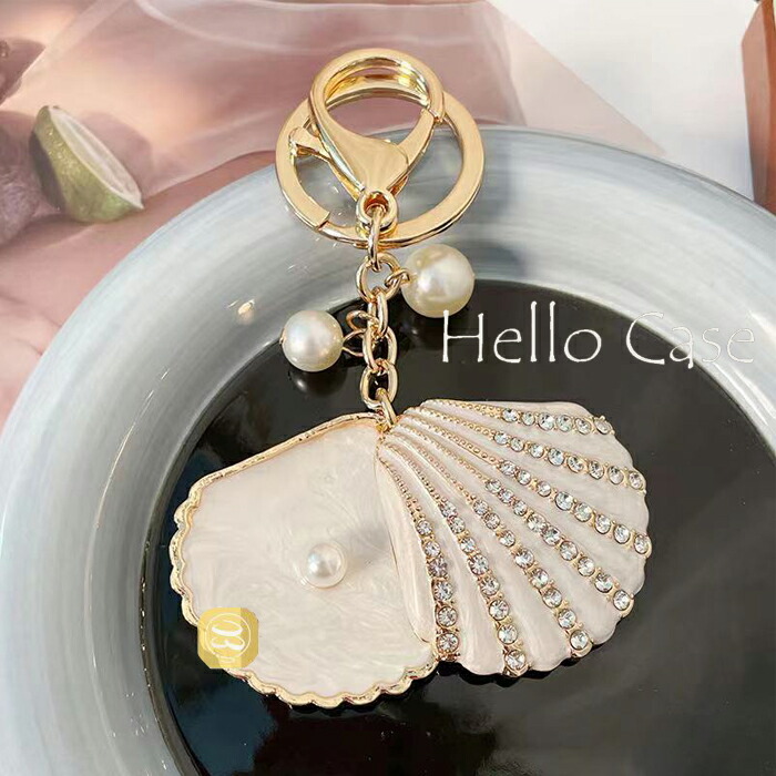 楽天市場】バッグチャーム 貝殻 キラキラ ラインストーン ゴージャス