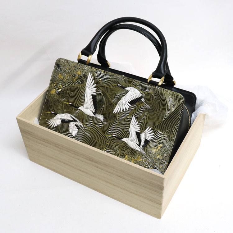 楽天市場】【 浅草文庫 】 友禅染 祝い鶴 柄 利休バッグ 和装 バッグ