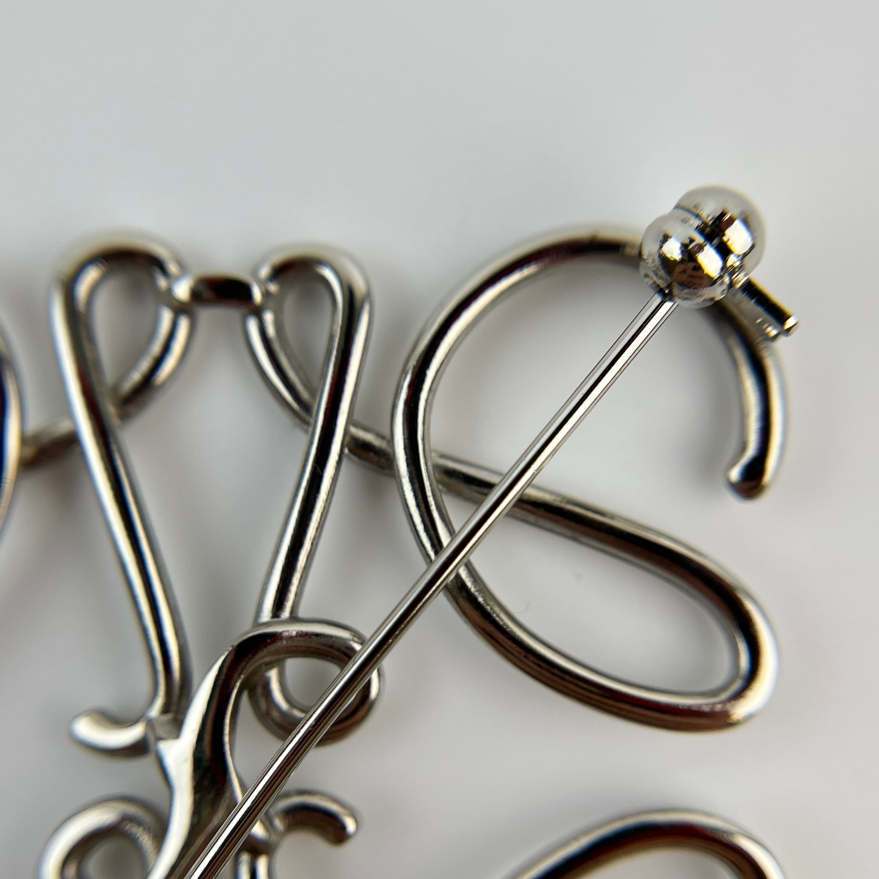 楽天市場】【中古】LOEWE ロエベ アナグラム ブローチ シルバー