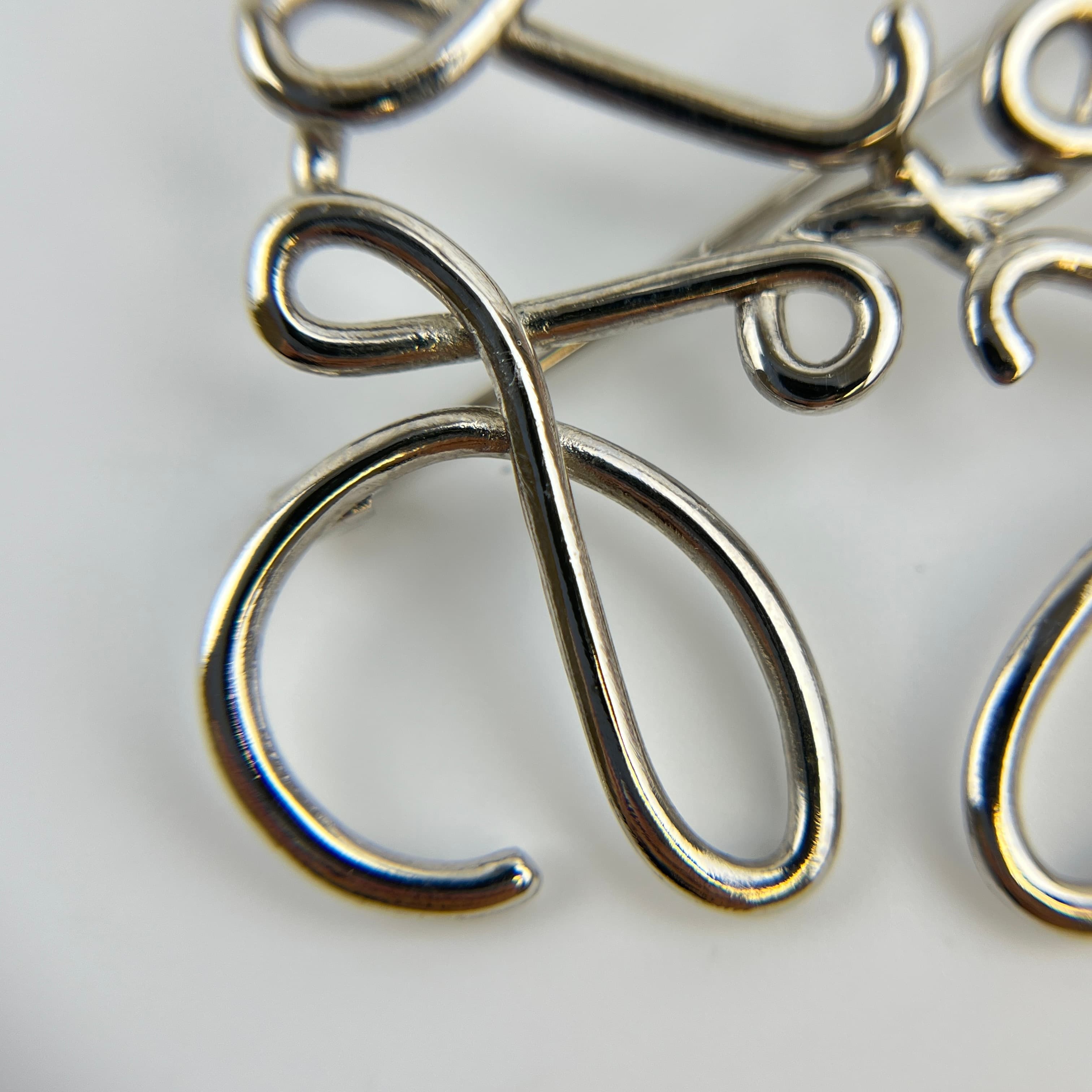 楽天市場】【中古】LOEWE ロエベ アナグラム ブローチ シルバー