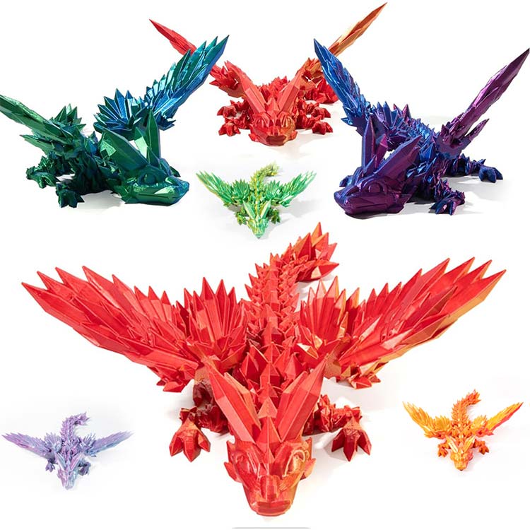楽天市場】欧米で大人気なフィギュア玩具 3Dプリント ドラゴン Dragon