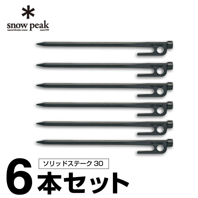 楽天市場】スノーピーク ペグ 6本セット 30cm ソリッドステーク30 R