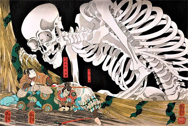 楽天市場】歌川国芳作品 相馬の古内裏 ポスター 軽量スタイリッシュ