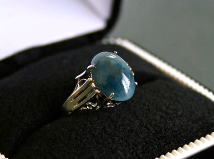 糸魚川翡翠 入コン沢 青 6ミリ リング 指輪 送料無料 糸魚川翡翠 入