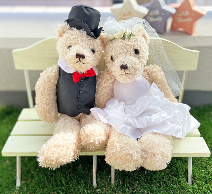 楽天市場】もこもこくたくたの ウェディングベア 完成品 結婚式 結婚