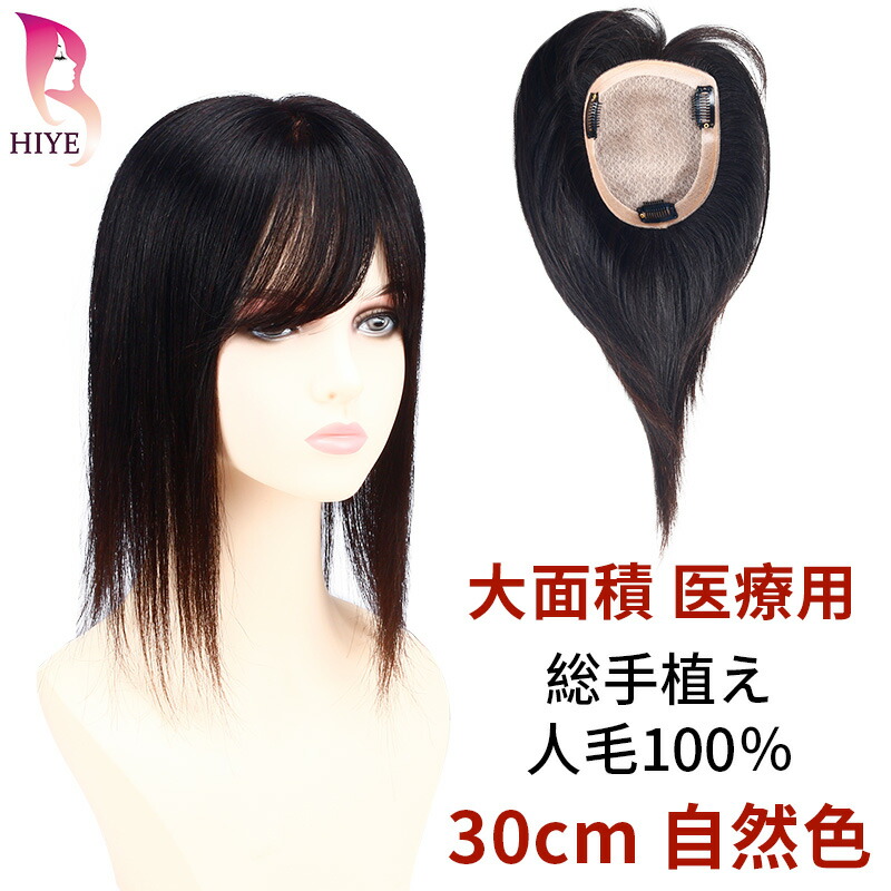 楽天市場】【試着可能 返品OK】 部分ウィッグ 広範囲 12×13cm 総手植え