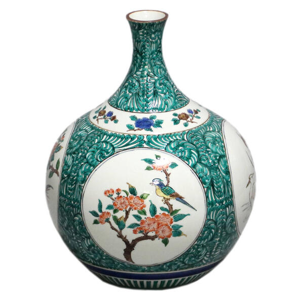 楽天市場】三ツ井為吉 九谷焼飾り壷 四面絵変花鳥図 : 九谷陶芸 北山堂