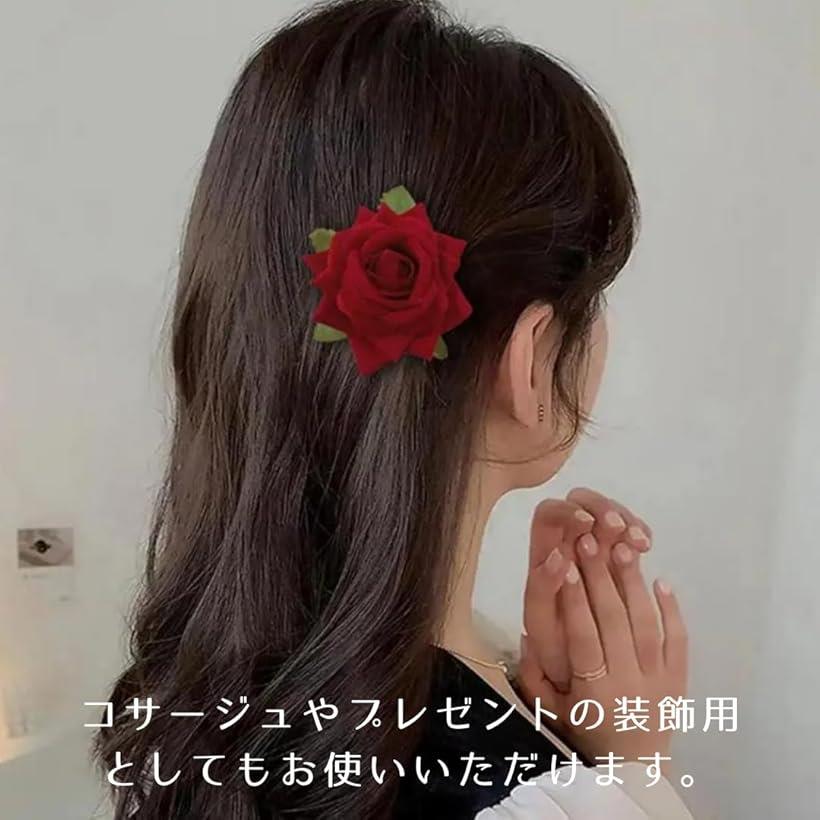 楽天市場】薔薇 ヘアピン バラ ヘアクリップ ローズ ヘアアクセサリー