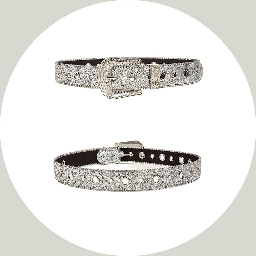 楽天市場】ベルト レディース ラインストーン キラキラ カジュアル