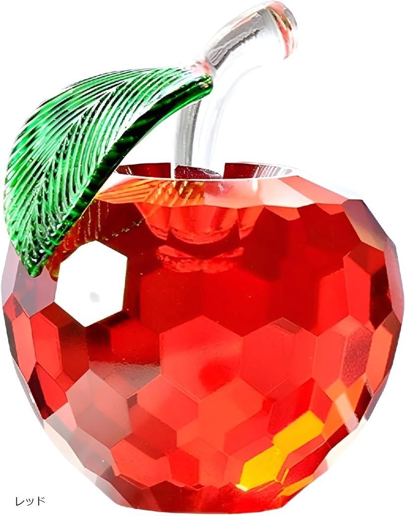 楽天市場】クリスタル 林檎 りんご 置物 雑貨 インテリア 贈り物