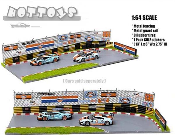 楽天市場】ミニカー 1/64 ジオラマセット / GULF レーシングコース の