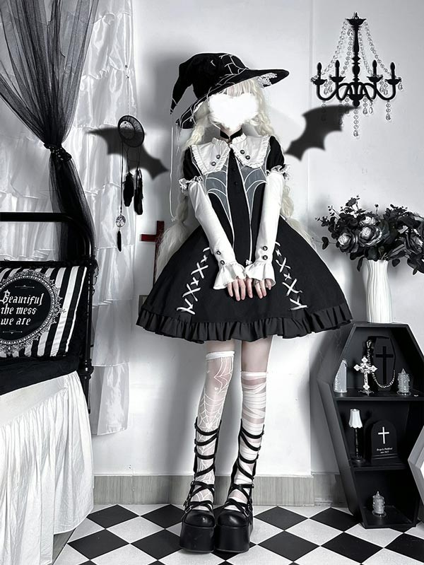 楽天市場】ロリータ ワンピース 魔女風 半袖 ウイッチ 魔法使い