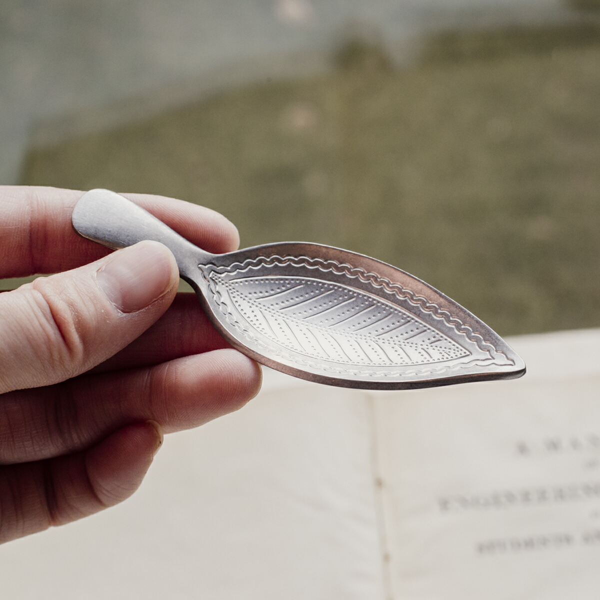 楽天市場】エレガント ティーキャディー リーフ 茶匙 茶さじ 葉形