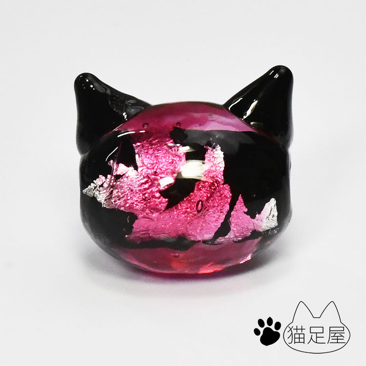 楽天市場】猫玉 ねこだま 1個 ピンク 蛍ガラス 琉球蛍石 ホタルガラス
