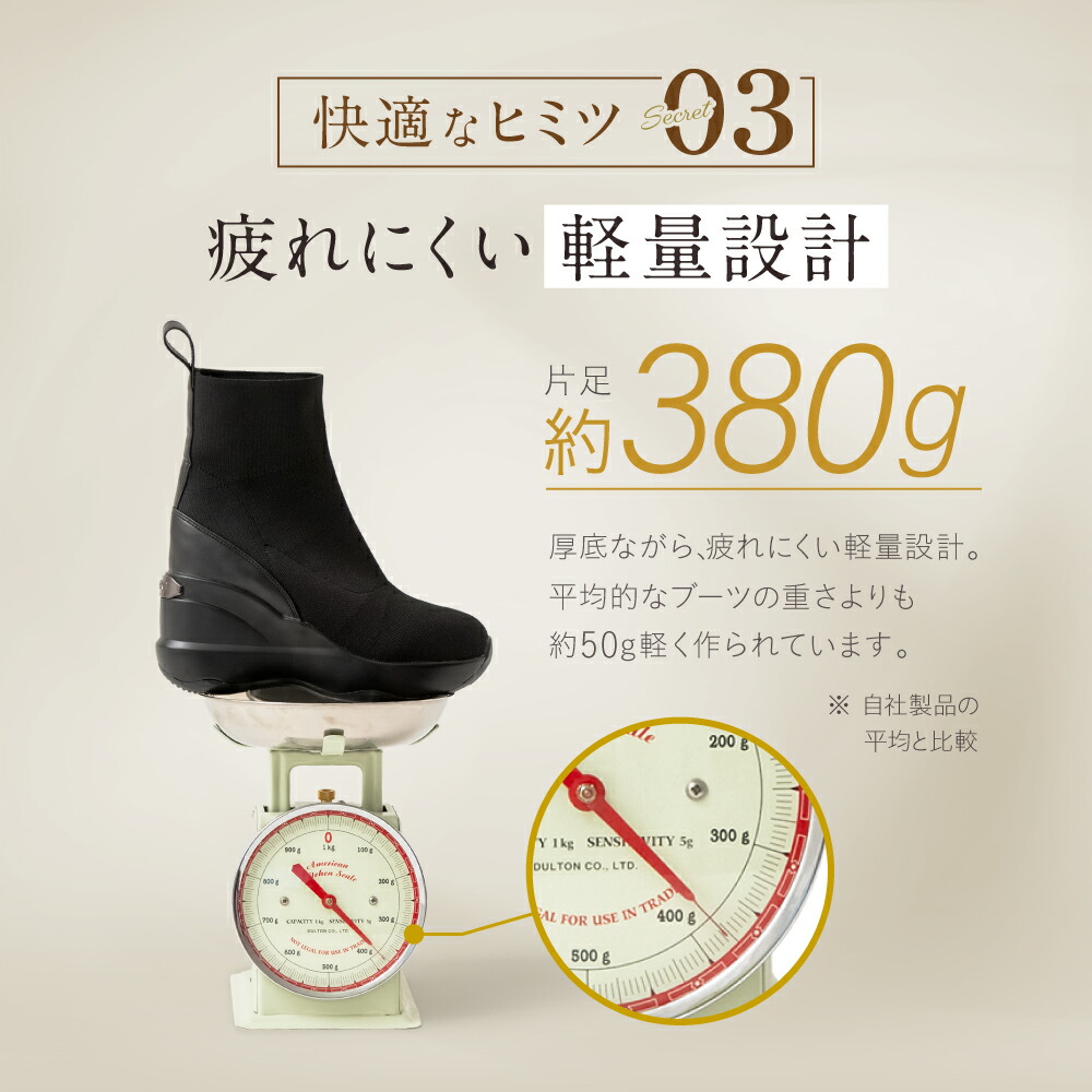 楽天市場】【ポイント10倍】 ヒールアップブーツ ニットタイプ ジップ