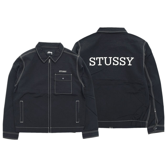 ステューシー Stussy F.I.T. 中綿ナイロンジャケット MA-1風 黒