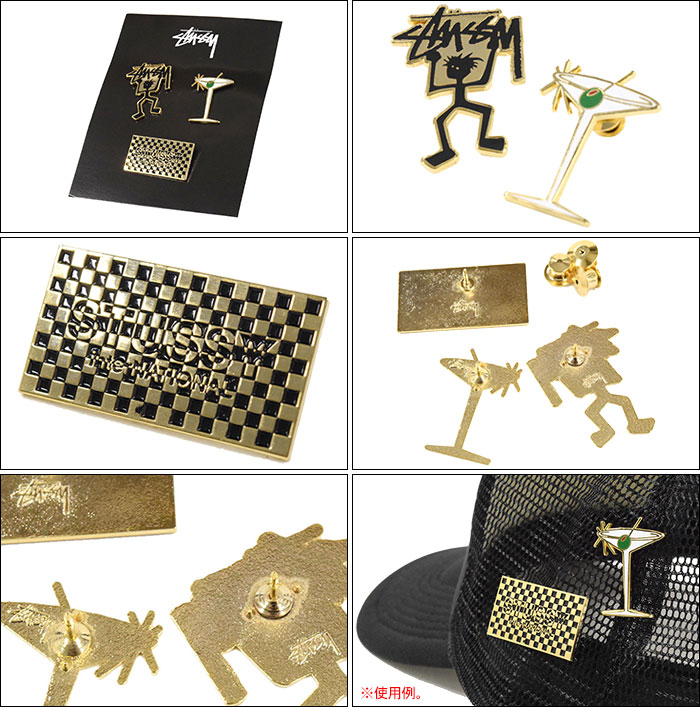 STUSSY NYC ビンテージピンバッジ6個 新品未開封、タグ付き、送料込み