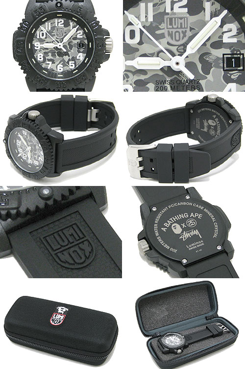 楽天市場】ステューシー STUSSY×BAPE×LUMINOX Camo Luminox ウォッチ