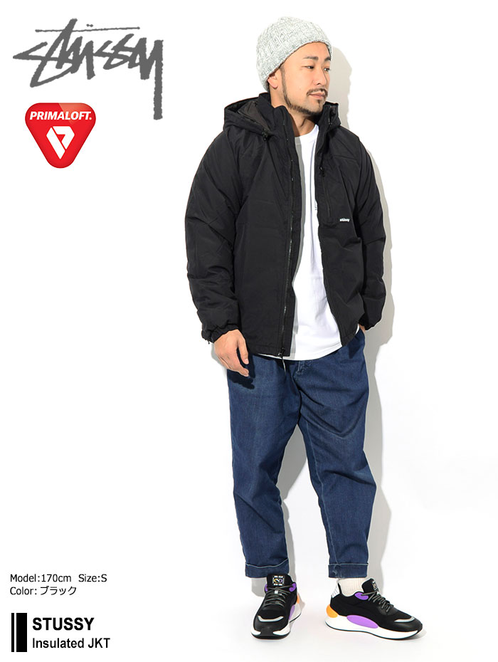 ステューシー Stussy F.I.T. 中綿ナイロンジャケット MA-1風 黒