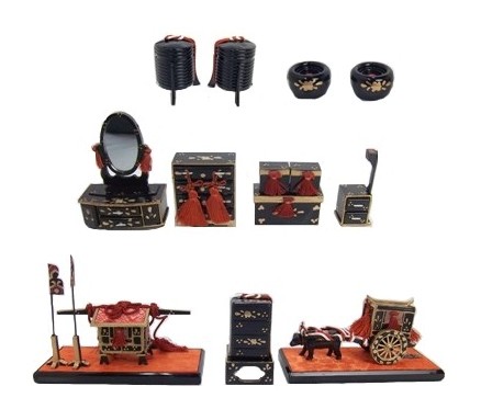 楽天市場】【雛道具】お道具七品セット 15号 : 人形の一藤