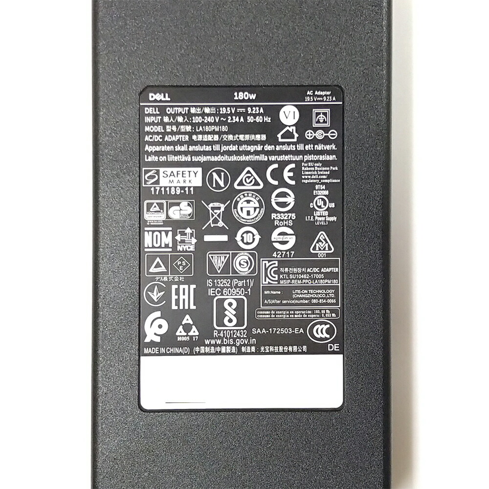 楽天市場】Dell 純正 ノートパソコン用 電源アダプタ 180W 7.4mmバレル