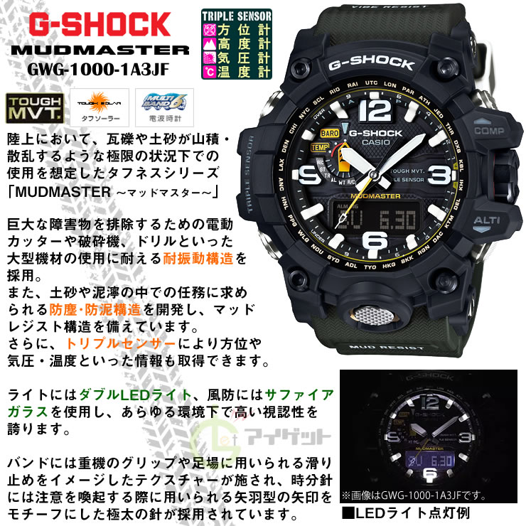 楽天市場】G-SHOCK Gショック 電波 ソーラー トリプルセンサー マッド