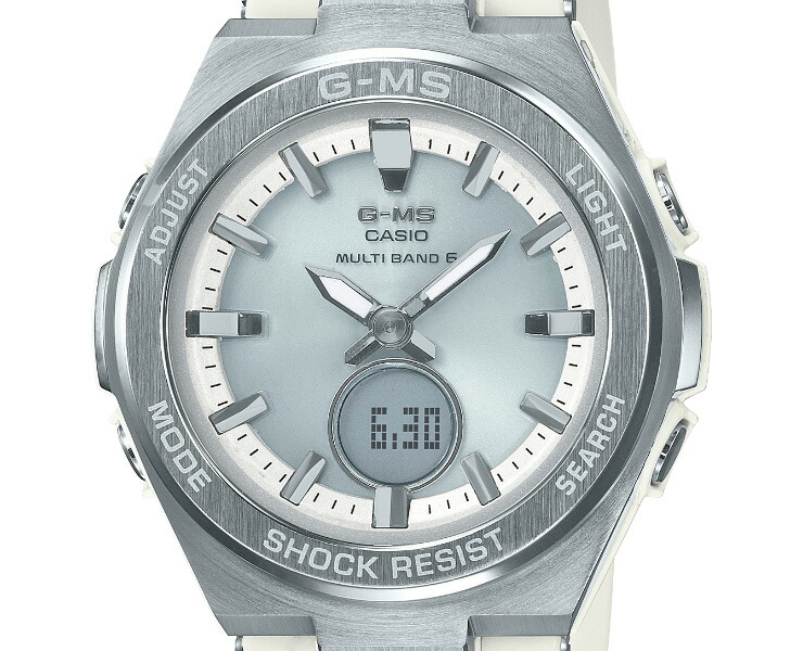 楽天市場】カシオ ベビーG 電波 ソーラー ジーミズ シルバー＆ホワイト