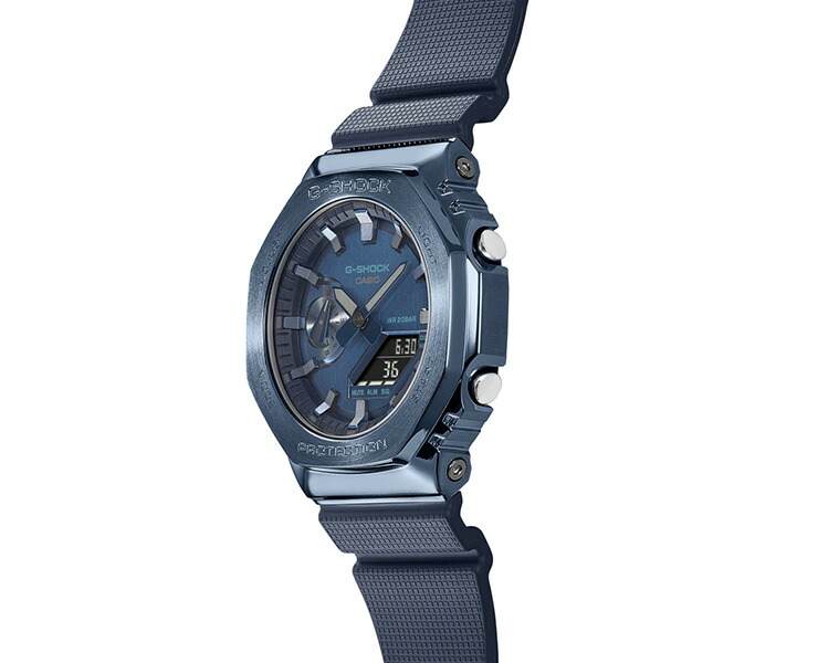 楽天市場】カシオ Gショック メタルカバード ネイビー GM-2100N-2AJF