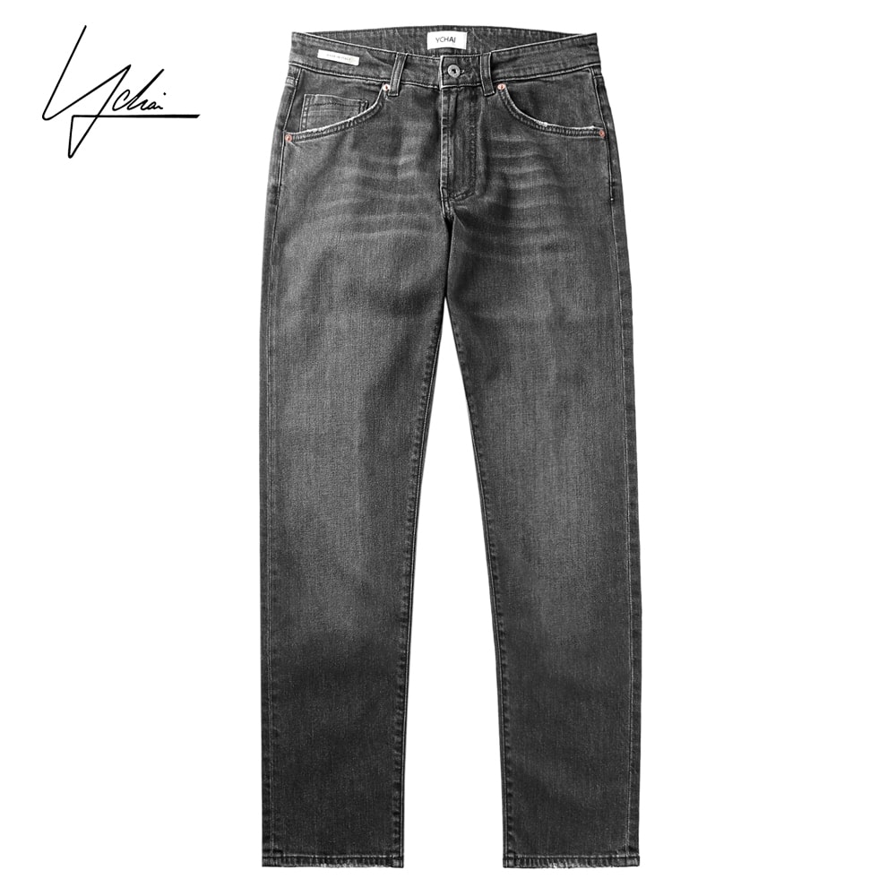 YCHAI ROBUSTO 5ポケット　ウォッシュドブラックデニム30inch YCHAI（イカイ）ROBUSTOロブスト ヴィンテージウォッシュテーパード