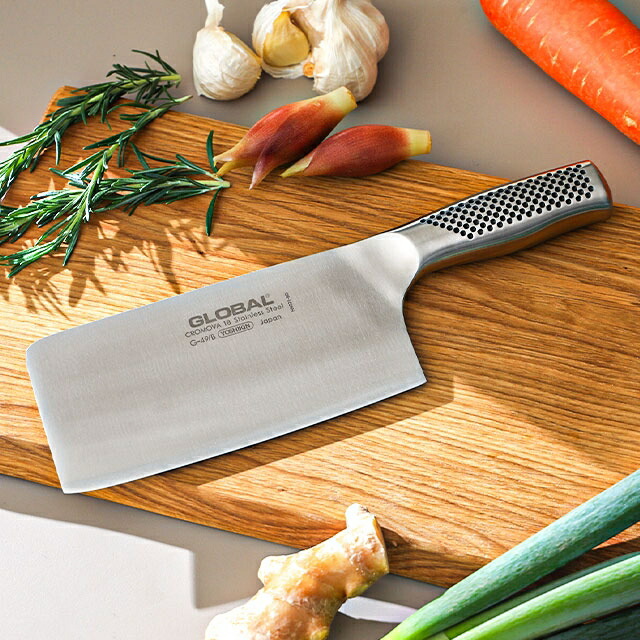 楽天市場】グローバル 【豪華特典付き】 包丁 中華包丁 17.5cm G-49/B