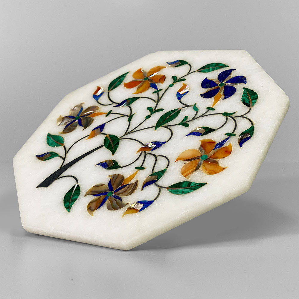 楽天市場】InDream 大理石 象嵌細工 一点もの 148×148mm 八角形