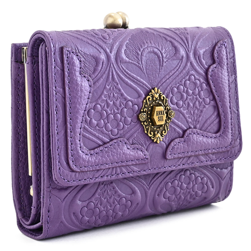 楽天市場】アナスイ ノヴァ 財布 二つ折り財布 がま口財布 紫(パープル