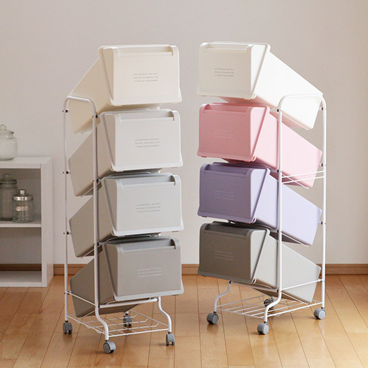 楽天市場】ゴミ箱 分別 4段 80L コンテナスタイル （ ごみ箱 分別