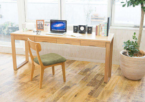 楽天市場】ワークデスク 学習机 幅180cm×奥行59cm タモデスク 引き出し