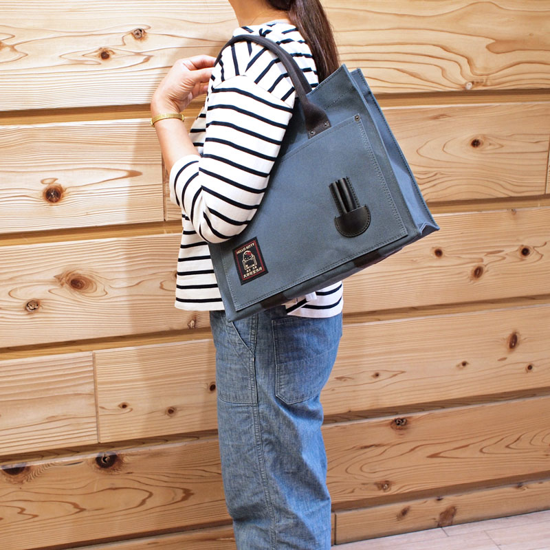 楽天市場】【犬印鞄】黒犬印×HELLO KITTY／純綿6号帆布トートバッグ(S