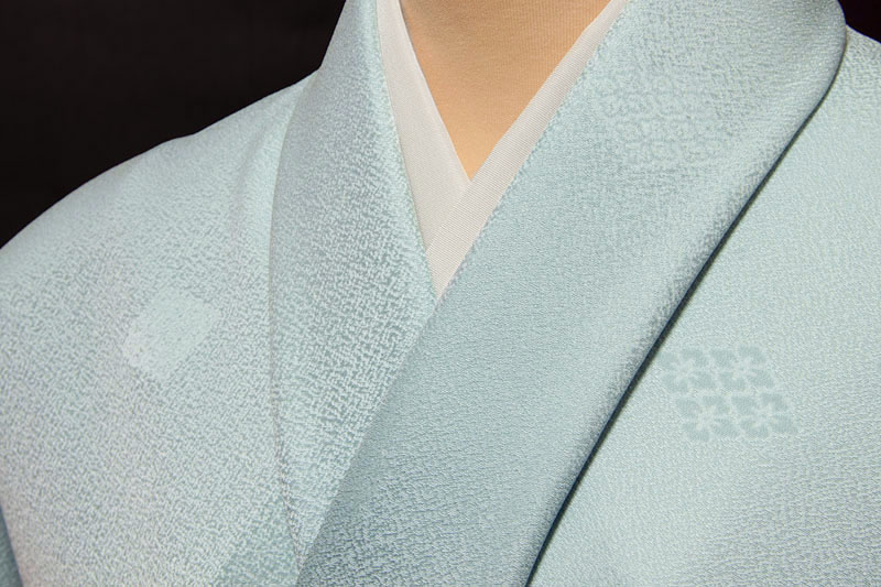 楽天市場】色無地 紋意匠 花菱文 みずはなだ : 色無地着物専門 みやこ