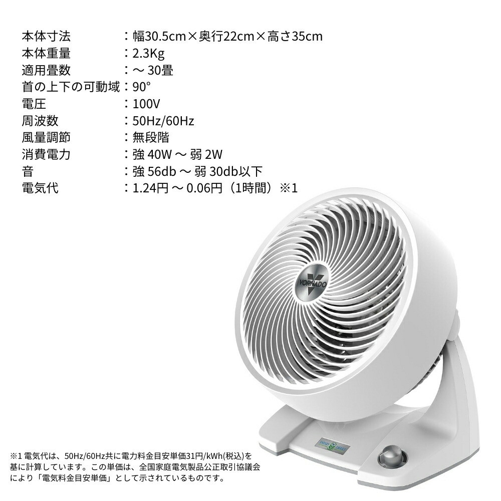 楽天市場】ボルネード エナジースマートエアーサーキュレーター DC
