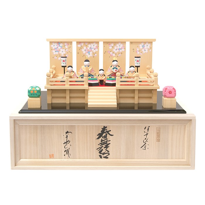 楽天市場】【購入特典あり】 雛人形 伊予一刀彫 南雲 春舞台 木製