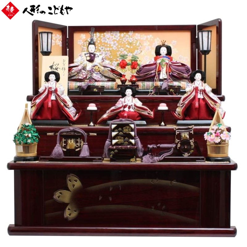 楽天市場】【購入特典あり】 雛人形 ひな人形 三段飾り 衣裳着五人飾り