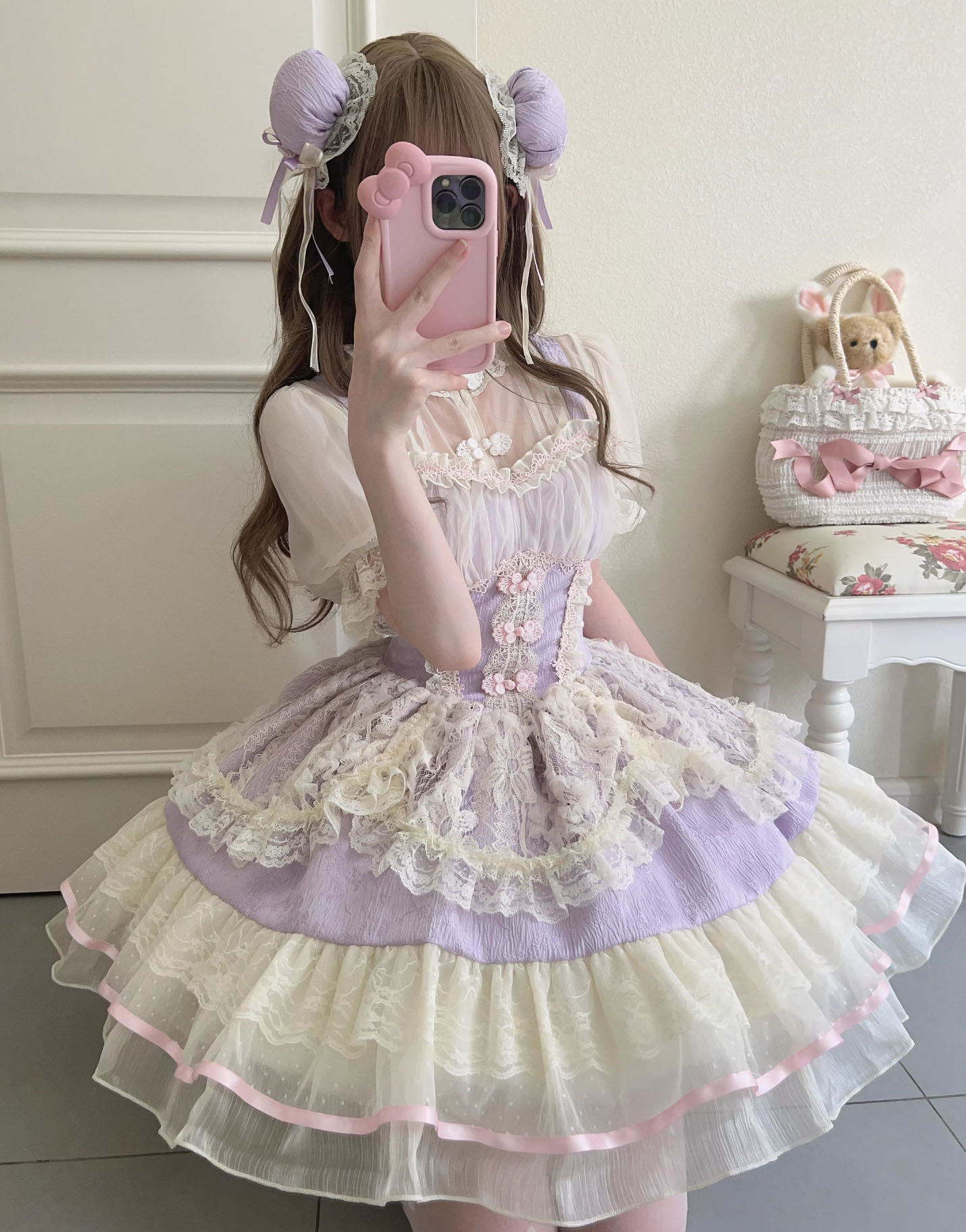 楽天市場】ジャンパースカート ロリータ ワンピース ショート丈 膝丈